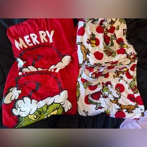 Men & women matching Grinch Christmas pjs